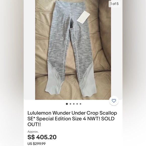 Lululemon Wunder Under Crop Scallop SE* Special Edition - Picture 11 of 11